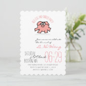 Varkensjaar rode eieren en gemberpartij Baby uitno Kaart (Staand voorkant)