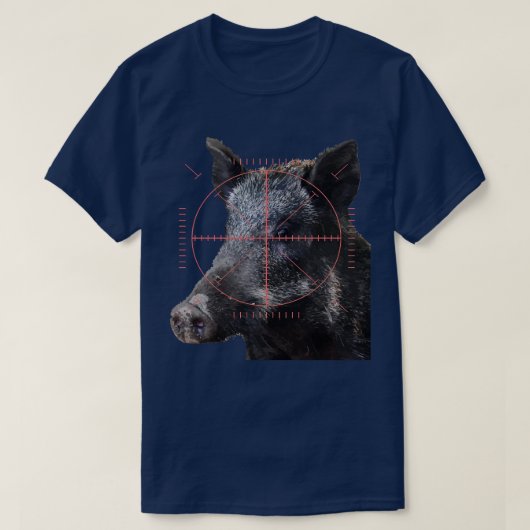 Varkensjacht wilde zwijnen in het zicht Vector kun T-shirt (Design voorkant)