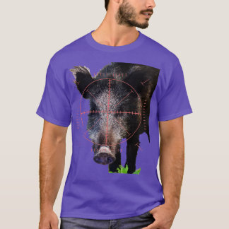 Varkensjacht Wilde zwijnen in zicht Vector Art 1 T-shirt