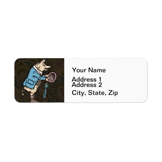 Varkensjas Piggy Schattige Formal Antiek Etiket (Voorkant)