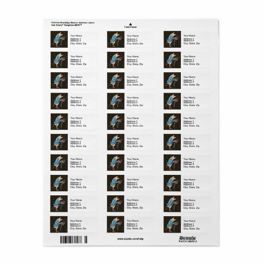 Varkensjas Piggy Schattige Formal Antiek Etiket (Full Sheet)