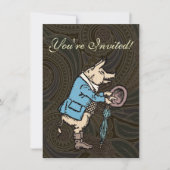 Varkensjas Piggy Schattige Formal Antiek Kaart (Voorkant)