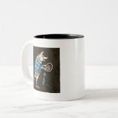 Varkensjas Piggy Schattige Formal Antiek Tweekleurige Koffiemok (Voorkant links)