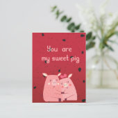 varkenskaart briefkaart (Staand voorkant)