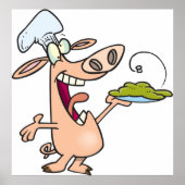 Varkenskaas met voedsel poster (Voorkant)