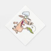 Varkenskaas met voedsel servet (Hoek)