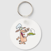 Varkenskaas met voedsel sleutelhanger (Voorkant)