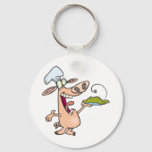 Varkenskaas met voedsel sleutelhanger (Achterkant)