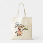 Varkenskaas met voedsel tote bag (Achterkant)