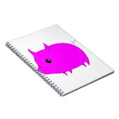 Varkenskalk magenta notitieboek (Rechterzijde)