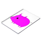Varkenskalk magenta notitieboek (Linkerzijde)