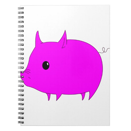 Varkenskalk magenta notitieboek (Voorkant)