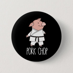 Varkenskarbonade - Grappig Varken Dieren Punt Kara Ronde Button 5,7 Cm
