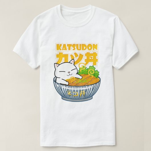 Varkenskat Katsudon T-shirt (Design voorkant)