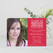 Varkensklasse van de graduatie 2012 (rood) kaart (Staand voorkant)