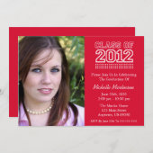 Varkensklasse van de graduatie 2012 (rood) kaart (Voorkant / Achterkant)