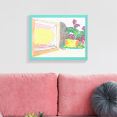 varkenskoekje canvas afdruk (Insitu (Woonkamer))