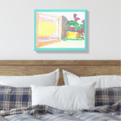 varkenskoekje canvas afdruk (Insitu (Slaapkamer))