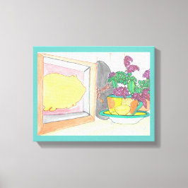 varkenskoekje canvas afdruk