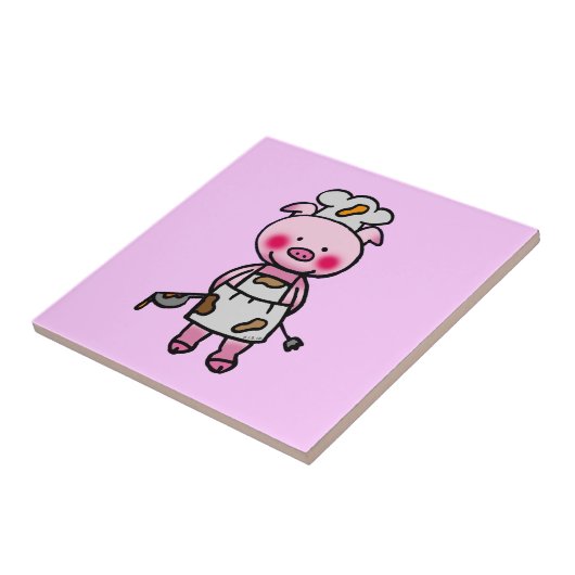 varkenskok tegeltje (Zijkant)