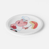 Varkenskokensvlees Papieren Bordje (Gekanteld)