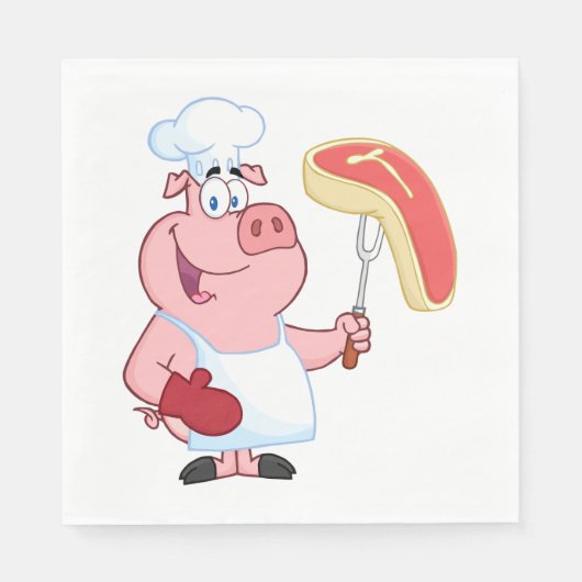 Varkenskokensvlees Servet (Voorkant)