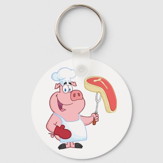 Varkenskokensvlees Sleutelhanger (Voorkant)