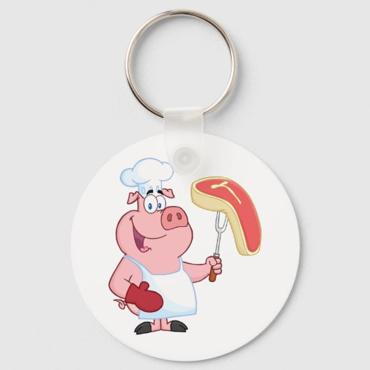 Varkenskokensvlees Sleutelhanger (Achterkant)