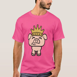 Varkenskoningin Kroonprins Prinses Schattige Piggy T-shirt