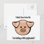 varkenskop briefkaart (Voorkant / Achterkant)
