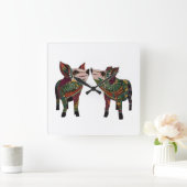 varkensliefde vierkante klok (Huis)