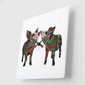 varkensliefde vierkante klok (Hoek)