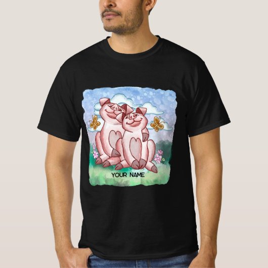 Varkensliefhebbers   t-shirt (Voorkant)