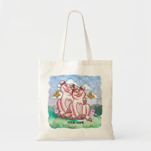 Varkensliefhebbers tote bag (Voorkant)