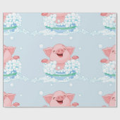 Varkensmachine die een omslagpapier gebruikt cadeaupapier (Vlak)