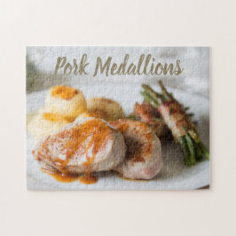 Varkensmannenbrood met aardappelen en bonen legpuzzel