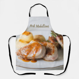 Varkensmannenbrood met aardappelen en bonen schort