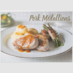 Varkensmannenbrood met aardappelen en bonen tissuepapier