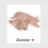 Varkensmoeder en baby's sticker (Vel)