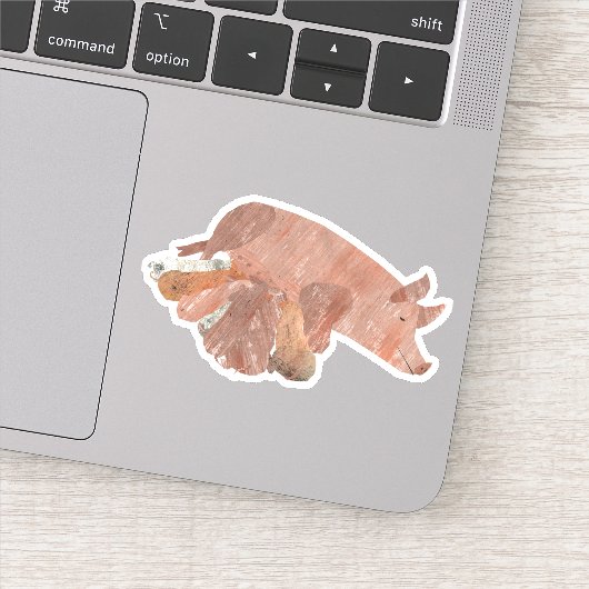 Varkensmoeder en baby's sticker (Detail)