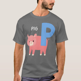 Varkensnaam dier grappige jongen t-shirt