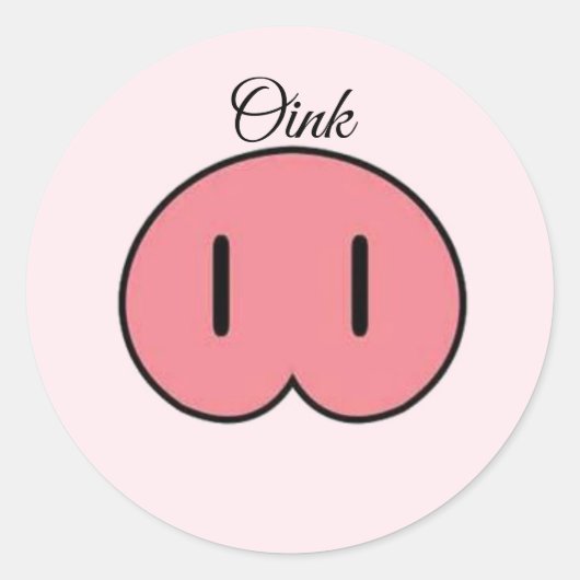 Varkensneus Sticker (Voorkant)
