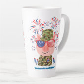 varkensnotering latte mok (Rechterhoek)