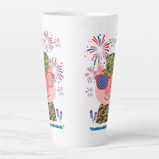 varkensnotering latte mok (Voorkant)