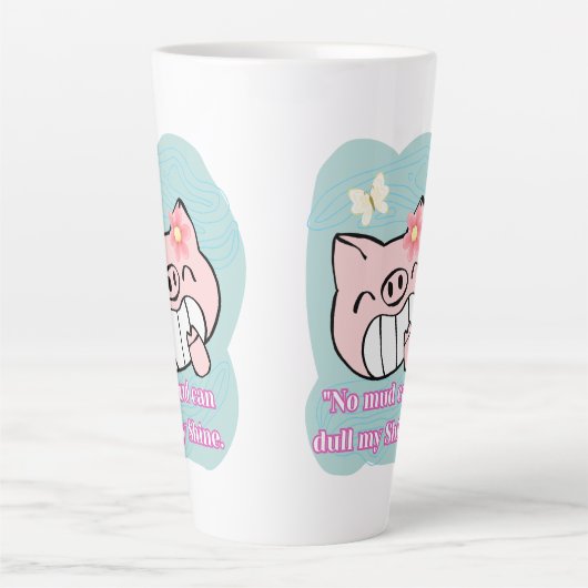 varkensnotering latte mok (Voorkant)