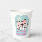 varkensnotering papieren bekers (Achterkant)