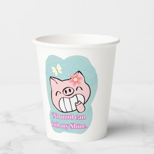 varkensnotering papieren bekers (Voorkant)