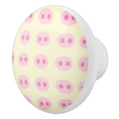 Varkensnuit Geel Keramische trek Knop (Rechts)