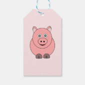 Varkensontwerp gepersonaliseerd cadeaulabel (Achterkant)