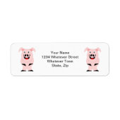 Varkensontwerp gepersonaliseerd etiket (Voorkant)